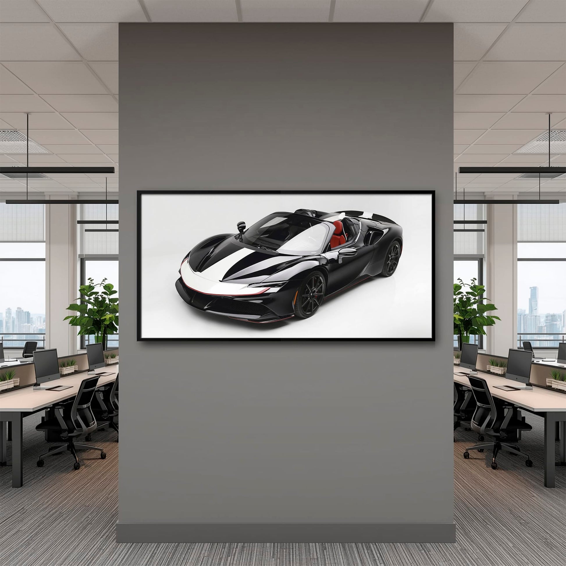 Ferrari SF90 Spider Wall Art | Luxury Supercar Canvas Print Cars