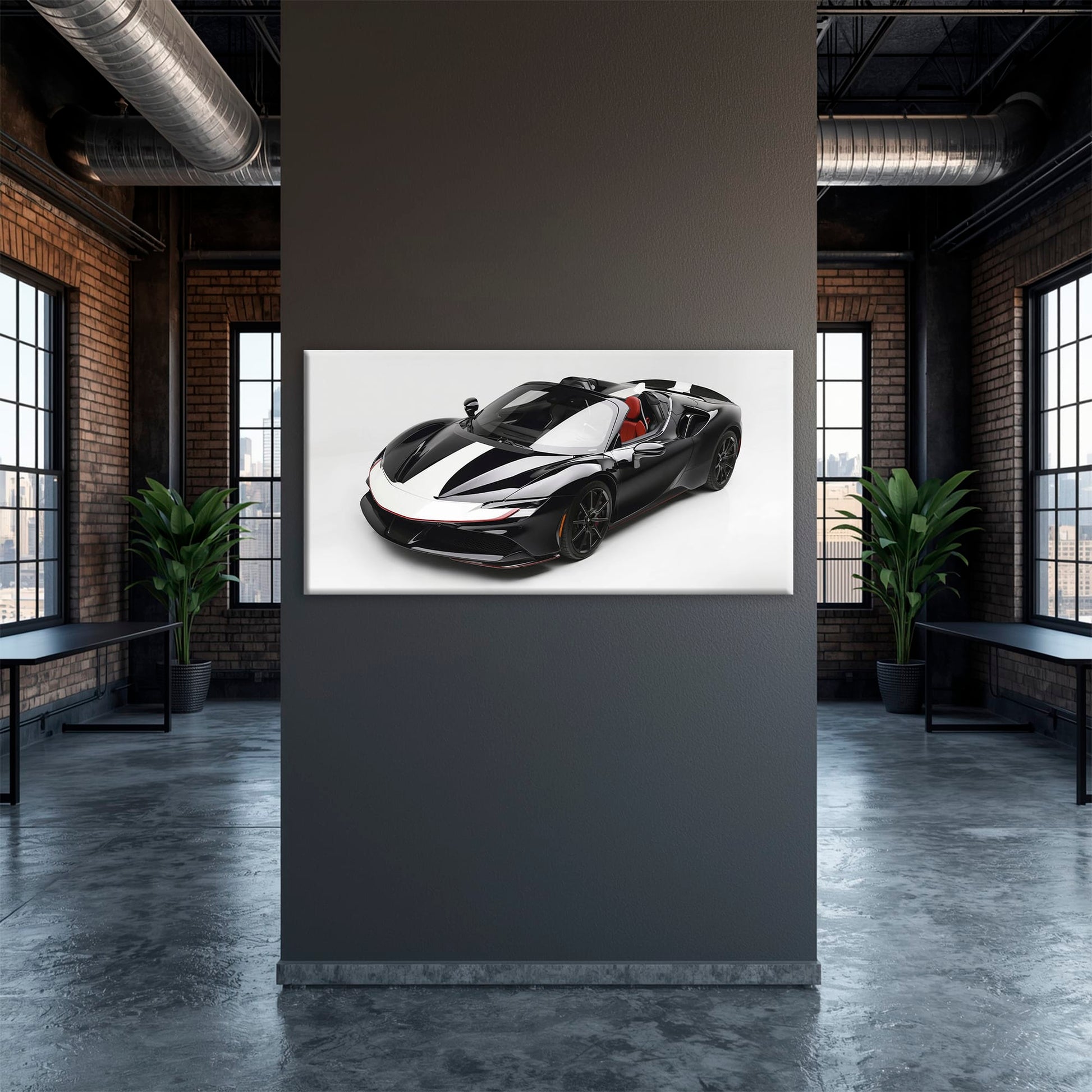 Ferrari SF90 Spider Wall Art | Luxury Supercar Canvas Print Cars
