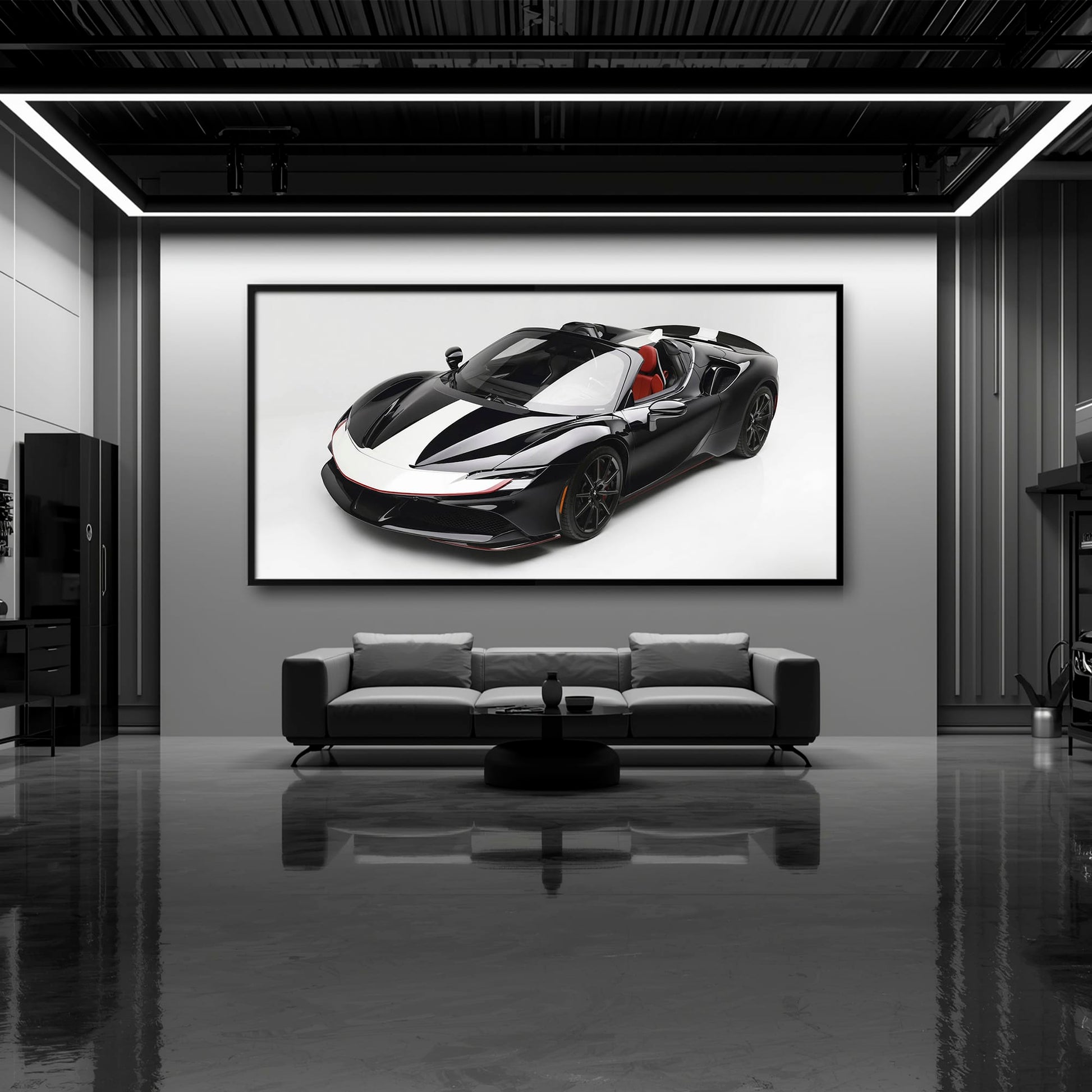 Ferrari SF90 Spider Wall Art | Luxury Supercar Canvas Print Cars