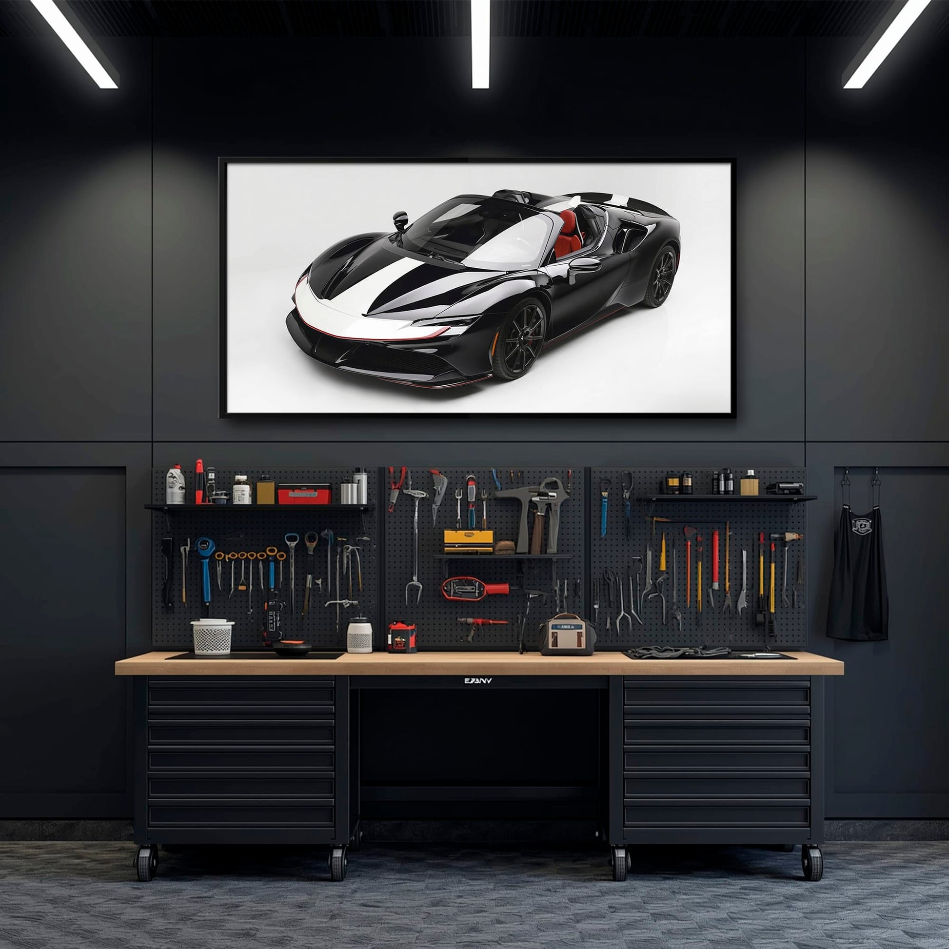 Ferrari SF90 Spider Wall Art | Luxury Supercar Canvas Print Cars