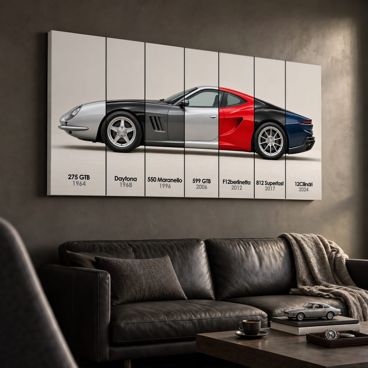 Ferrari V12 Evolution Poster & Canvas Wall Art | Caveson Cars