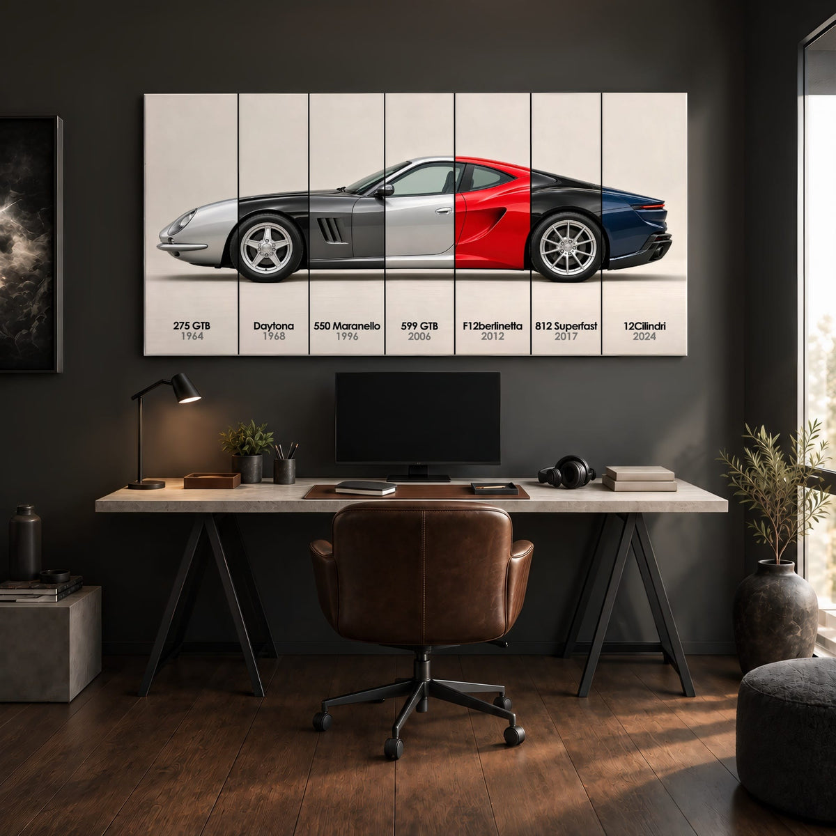 Ferrari V12 Evolution Poster & Canvas Wall Art | Caveson Cars