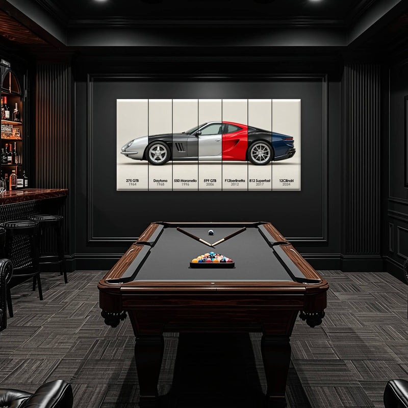 Ferrari V12 Evolution Poster & Canvas Wall Art | Caveson Cars
