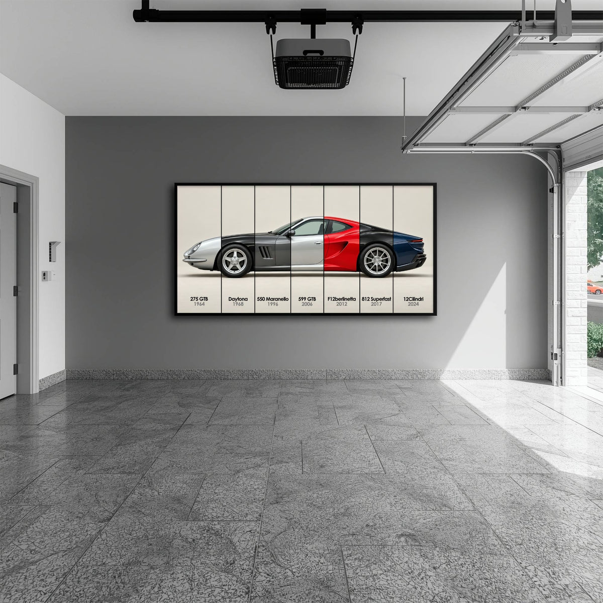 Ferrari V12 Evolution Poster & Canvas Wall Art | Caveson Cars