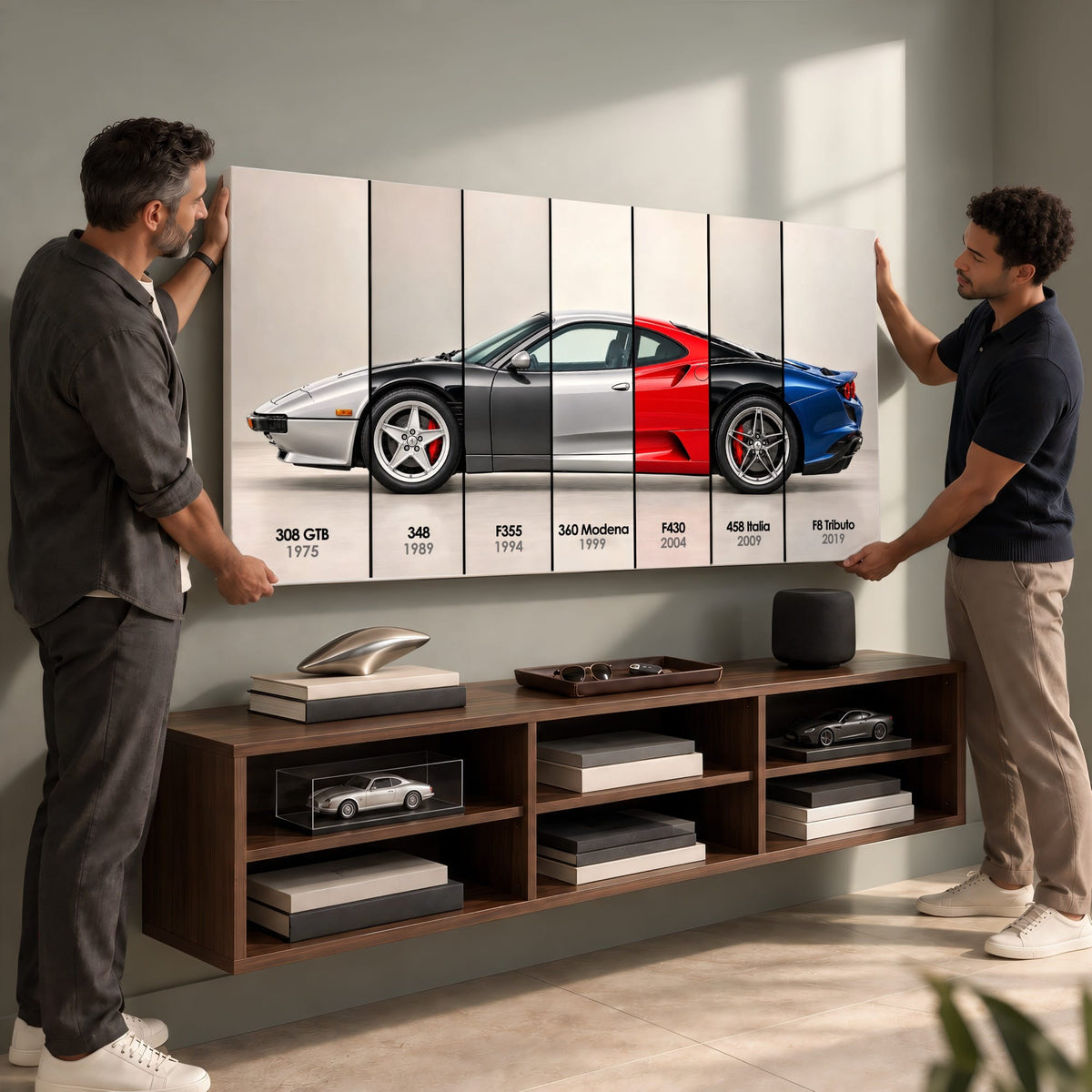 Ferrari V8 Evolution Poster & Canvas Wall Art | Caveson Cars