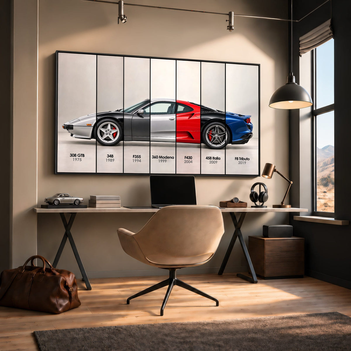 Ferrari V8 Evolution Poster & Canvas Wall Art | Caveson Cars