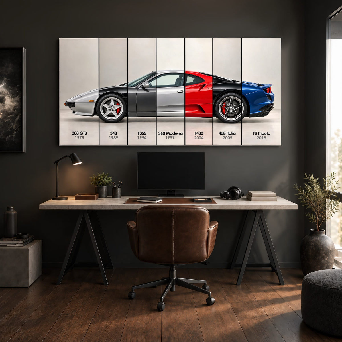 Ferrari V8 Evolution Poster & Canvas Wall Art | Caveson Cars