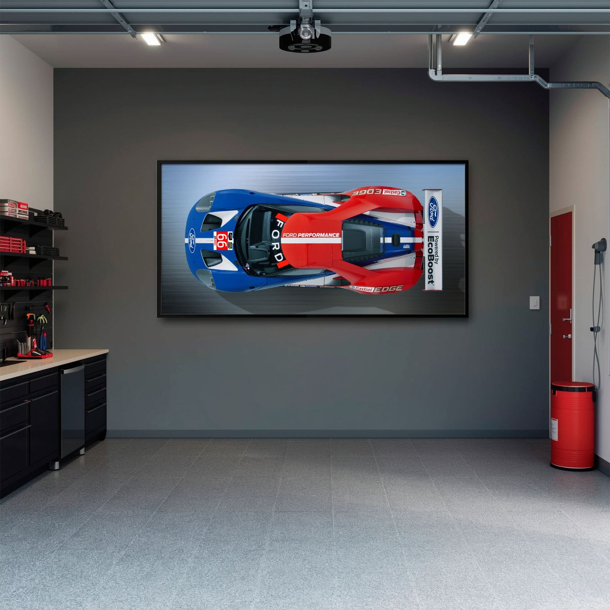 Ford GT Racing Car Canvas Print-Le Mans Wall Art Cars