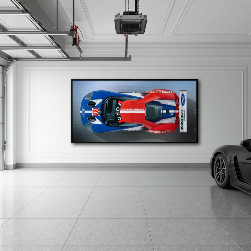 Ford GT Racing Car Canvas Print-Le Mans Wall Art Cars