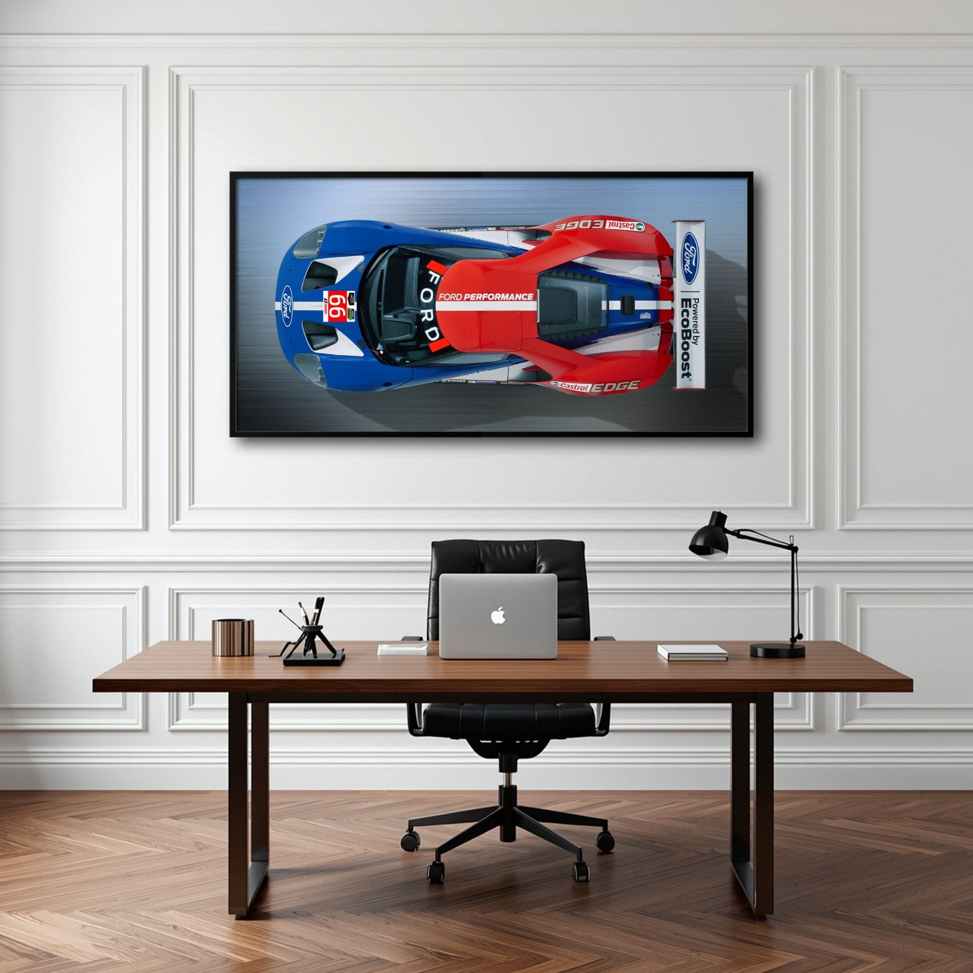 Ford GT Racing Car Canvas Print-Le Mans Wall Art Cars