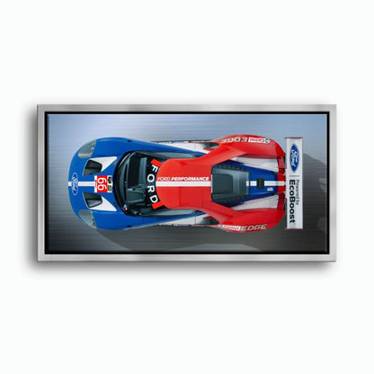 Ford GT Racing Car Canvas Print-Le Mans Wall Art Cars