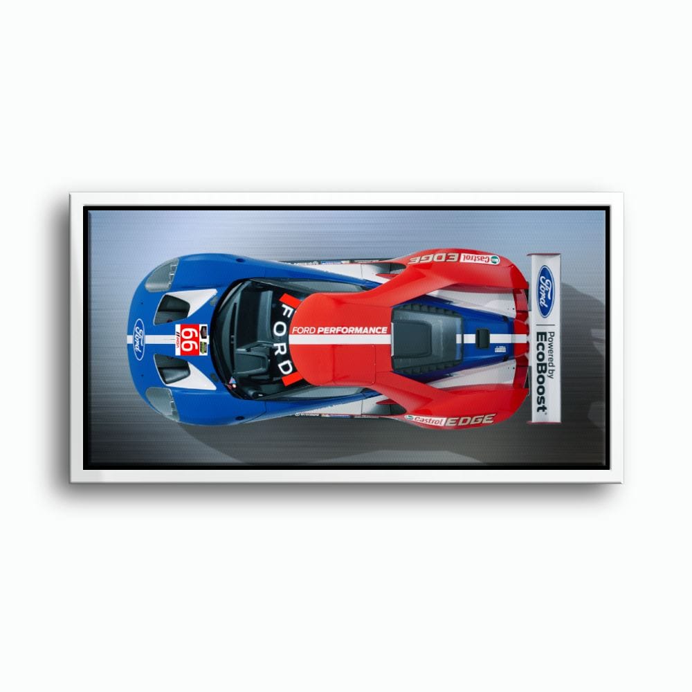 Ford GT Racing Car Canvas Print-Le Mans Wall Art Cars