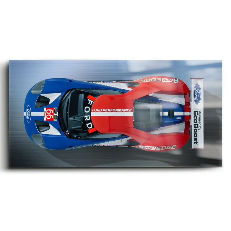 Ford GT Racing Car Canvas Print-Le Mans Wall Art Cars