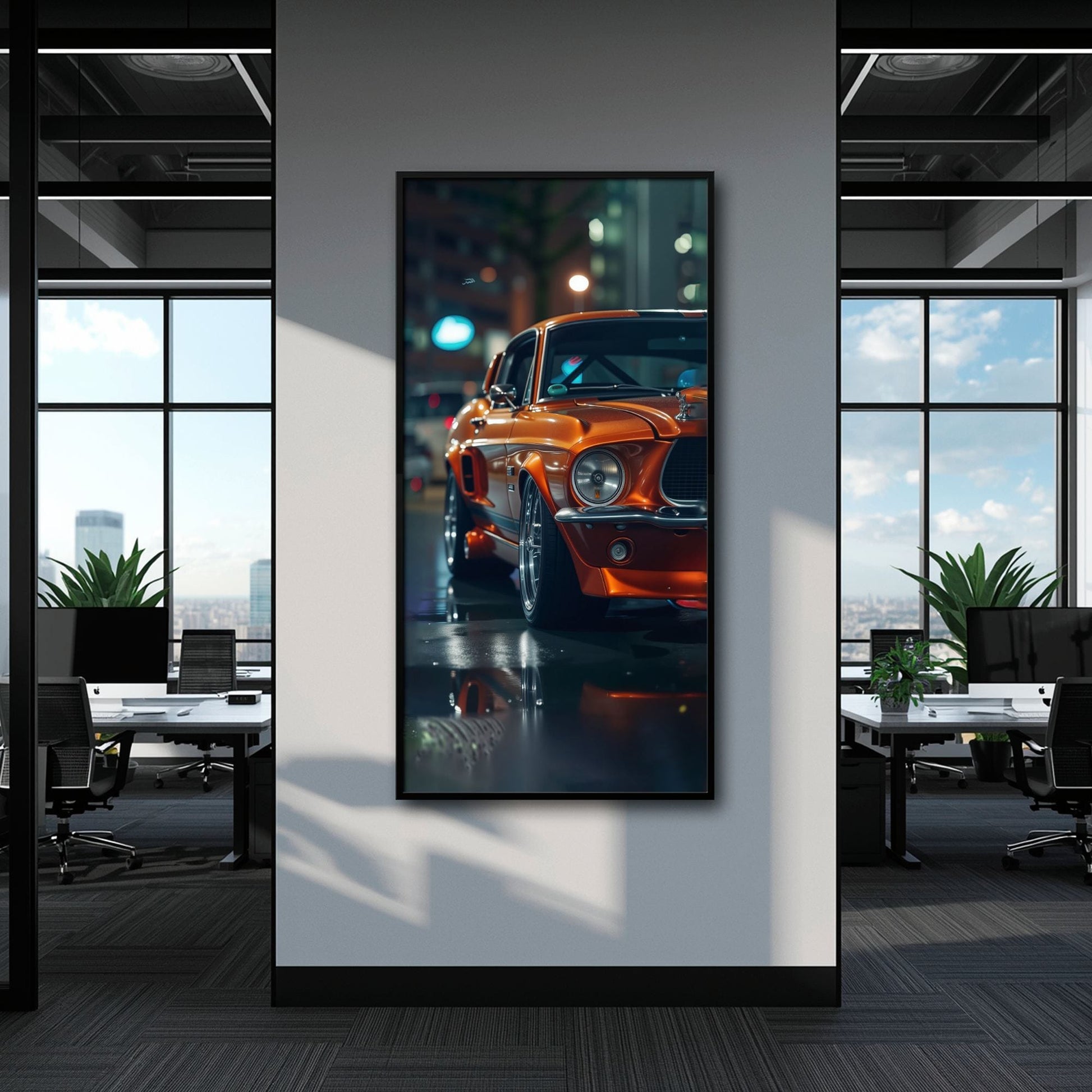 Ford Mustang Wall Art – Shelby GT500 Classic Muscle Car Canvas Print Cars