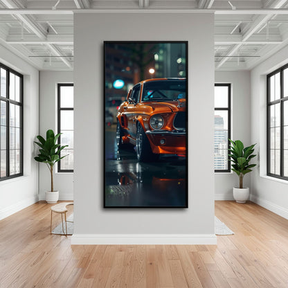Ford Mustang Wall Art – Shelby GT500 Classic Muscle Car Canvas Print Cars