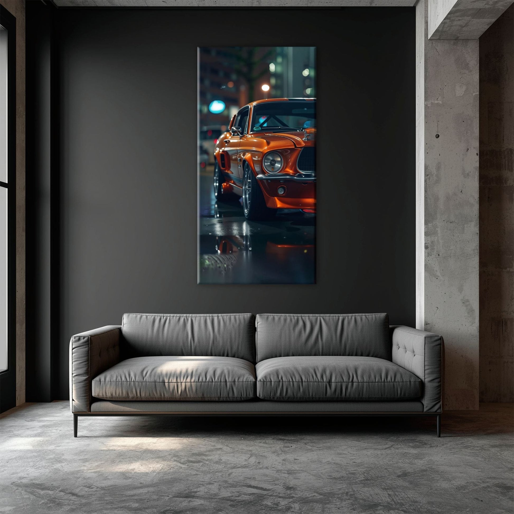 Ford Mustang Wall Art – Shelby GT500 Classic Muscle Car Canvas Print Cars