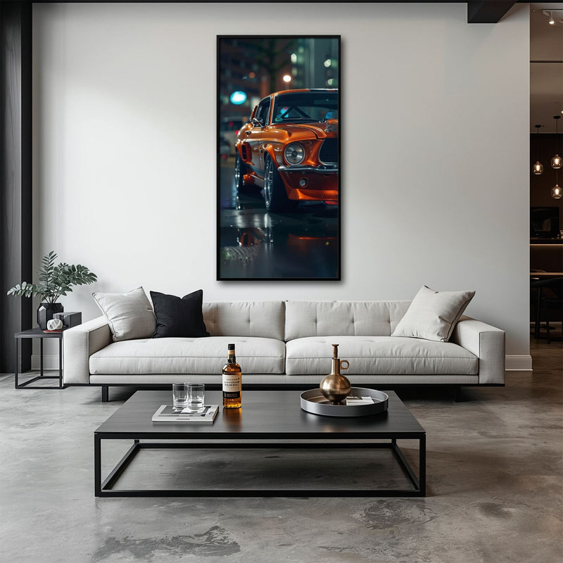 Ford Mustang Wall Art – Shelby GT500 Classic Muscle Car Canvas Print Cars