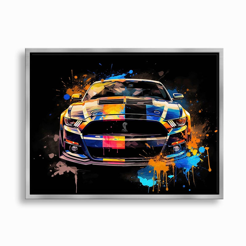 Shelby Mustang Color Rush Wall Art – Pop Art Muscle Car Canvas Print Cars
