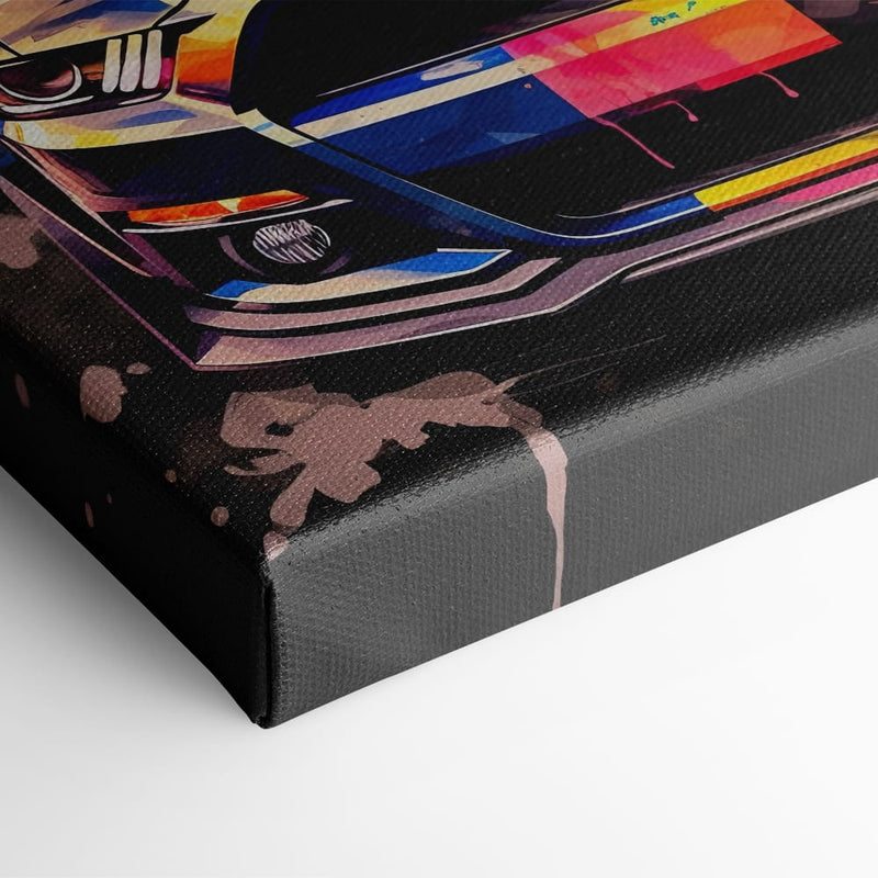 Shelby Mustang Color Rush Wall Art – Pop Art Muscle Car Canvas Print Cars