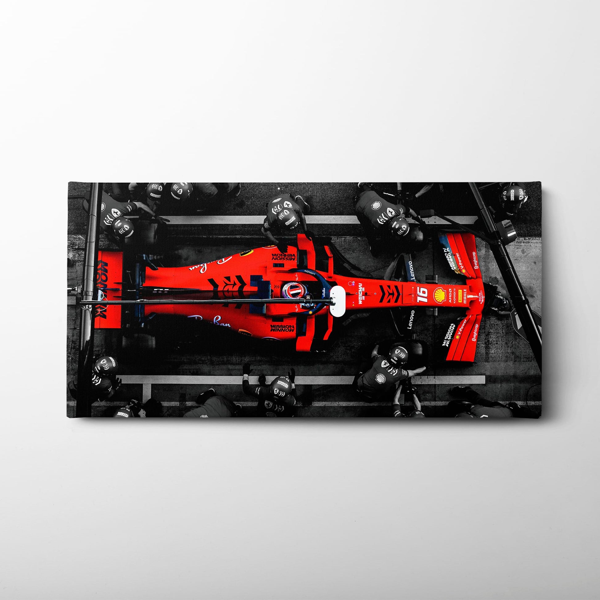 Ferrari Scuderia F1 Pit Stop Wall Art | Formula One Room Decor Cars