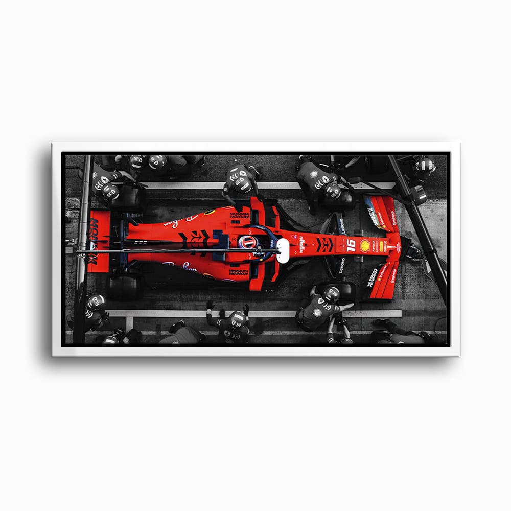 Ferrari Scuderia F1 Pit Stop Wall Art | Formula One Room Decor Cars