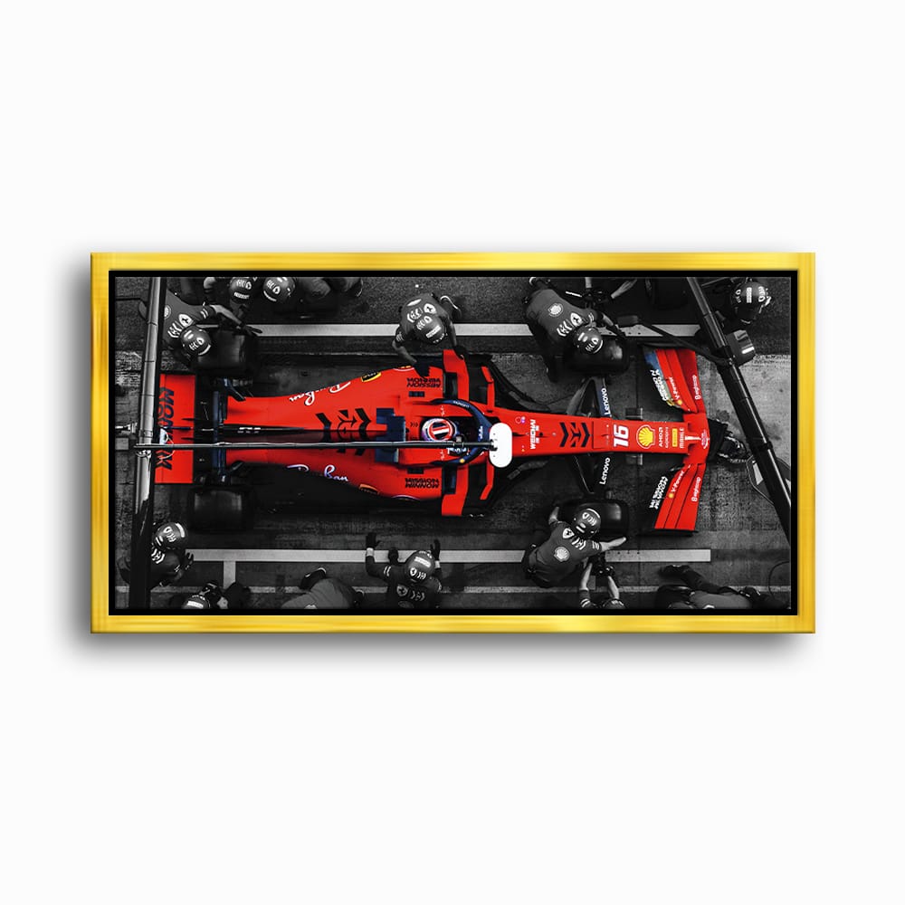 Ferrari Scuderia F1 Pit Stop Wall Art | Formula One Room Decor Cars