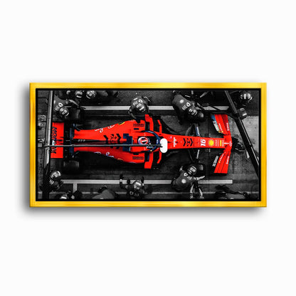 Ferrari Scuderia F1 Pit Stop Wall Art | Formula One Room Decor Cars