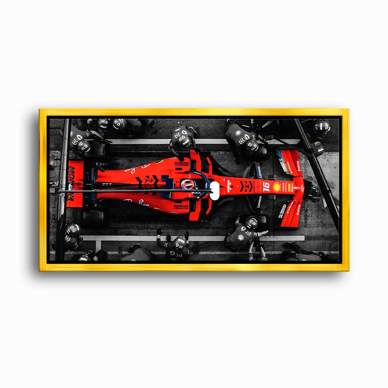 Ferrari Scuderia F1 Pit Stop Wall Art | Formula One Room Decor Cars