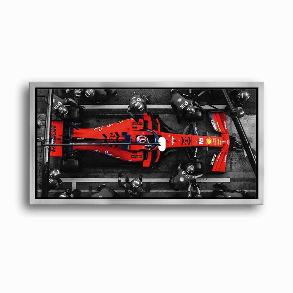 Ferrari Scuderia F1 Pit Stop Wall Art | Formula One Room Decor Cars