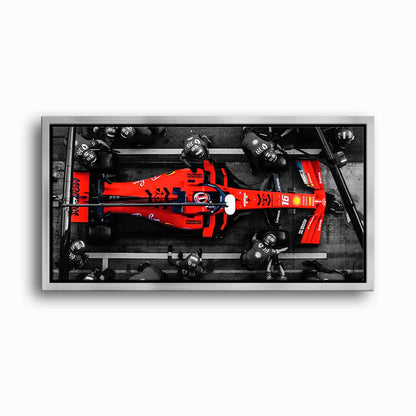 Ferrari Scuderia F1 Pit Stop Wall Art | Formula One Room Decor Cars