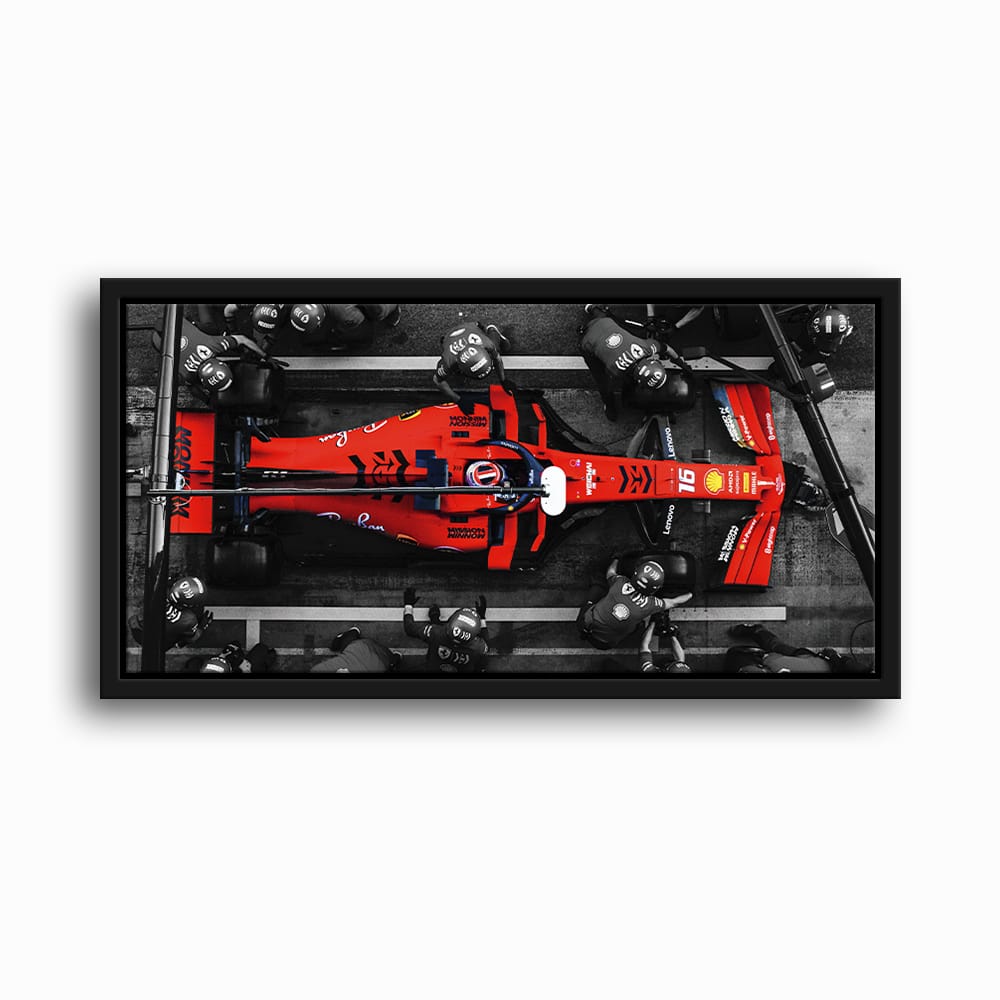 Ferrari Scuderia F1 Pit Stop Wall Art | Formula One Room Decor Cars
