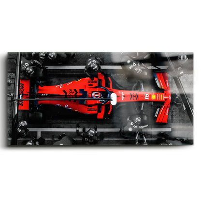 Ferrari Scuderia F1 Pit Stop Wall Art | Formula One Room Decor Cars