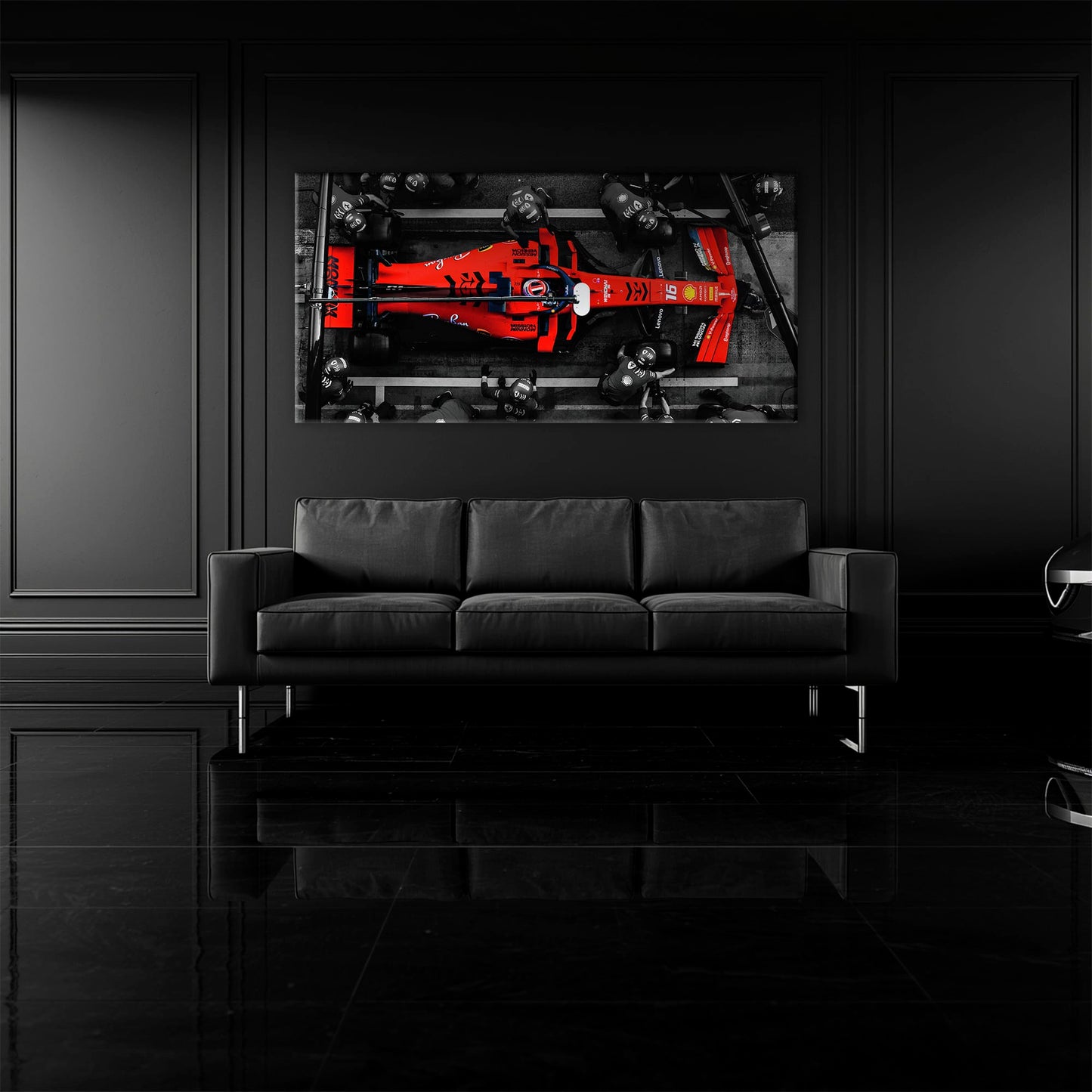 Ferrari Scuderia F1 Pit Stop Wall Art | Formula One Room Decor Cars