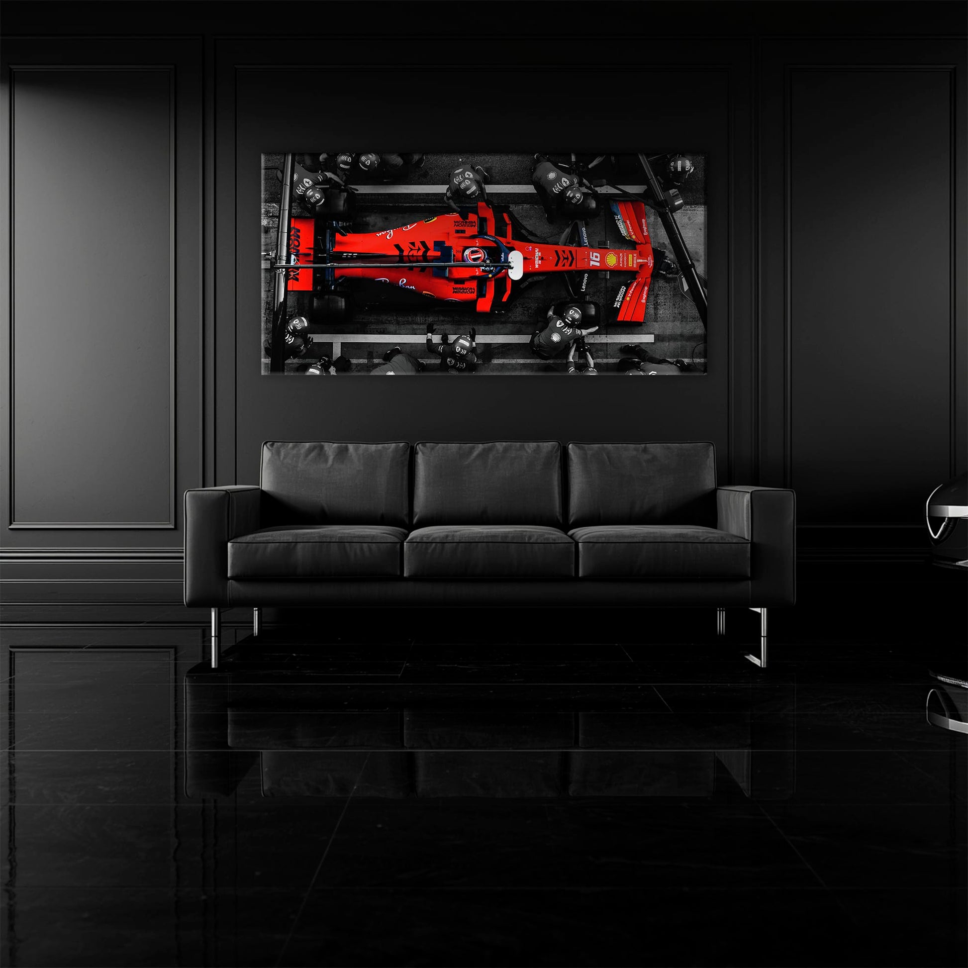 Ferrari Scuderia F1 Pit Stop Wall Art | Formula One Room Decor Cars