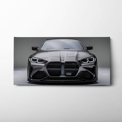 BMW M4 Steel Phantom Wall Art – Gray Performance Coupe Canvas Print Cars