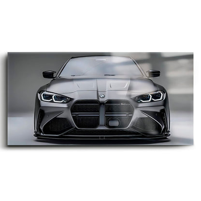 BMW M4 Steel Phantom Wall Art – Gray Performance Coupe Canvas Print Cars