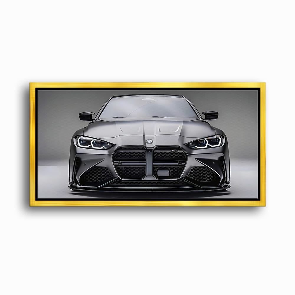 BMW M4 Steel Phantom Wall Art – Gray Performance Coupe Canvas Print Cars