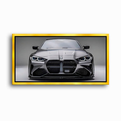 BMW M4 Steel Phantom Wall Art – Gray Performance Coupe Canvas Print Cars