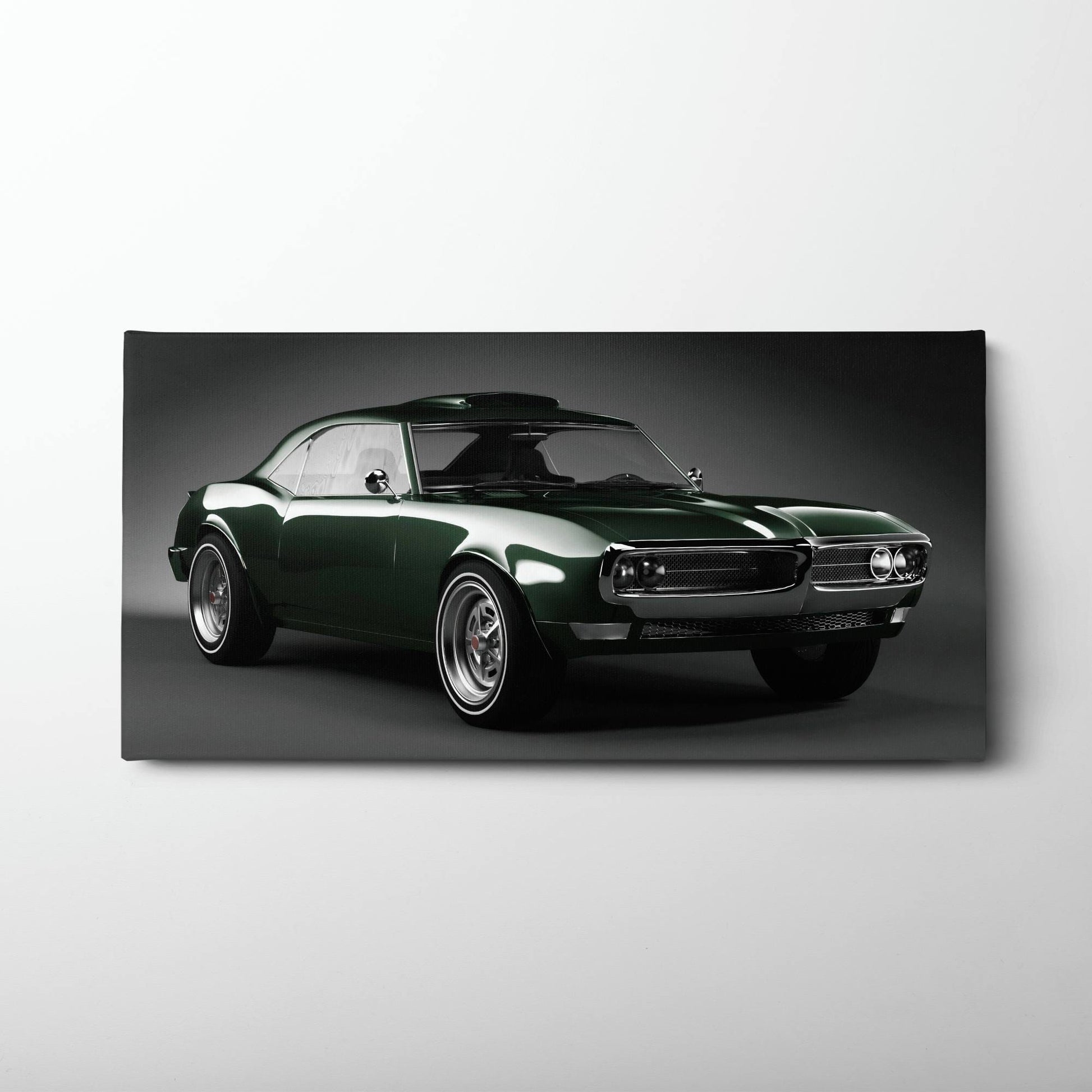 Green Pontiac Firebird Wall Art – Vintage Muscle Car Canvas Print Cars