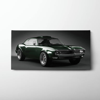 Green Pontiac Firebird Wall Art – Vintage Muscle Car Canvas Print Cars
