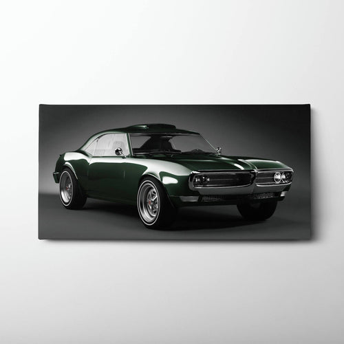 Green Pontiac Firebird Wall Art – Vintage Muscle Car Canvas Print Cars