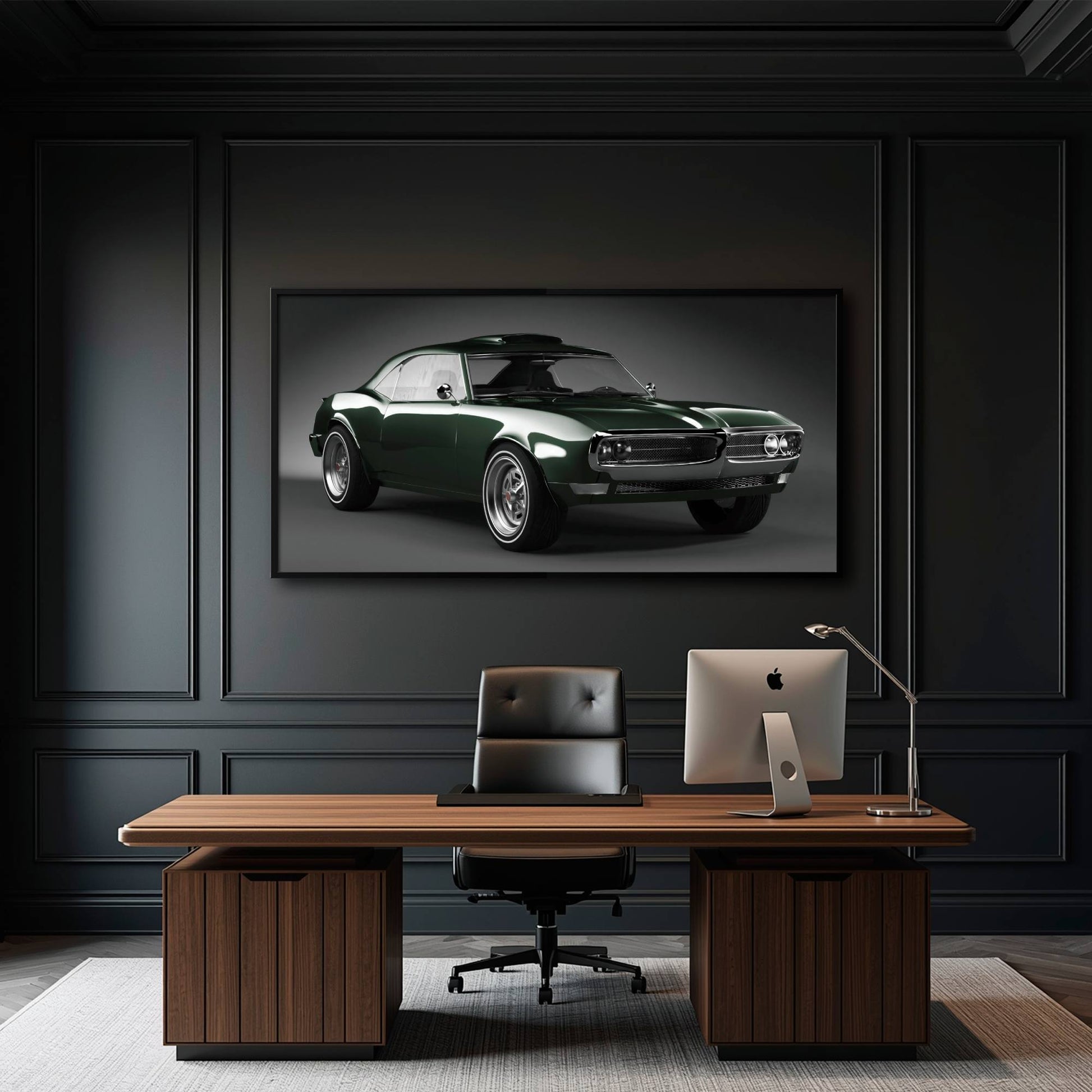 Green Pontiac Firebird Wall Art – Vintage Muscle Car Canvas Print Cars