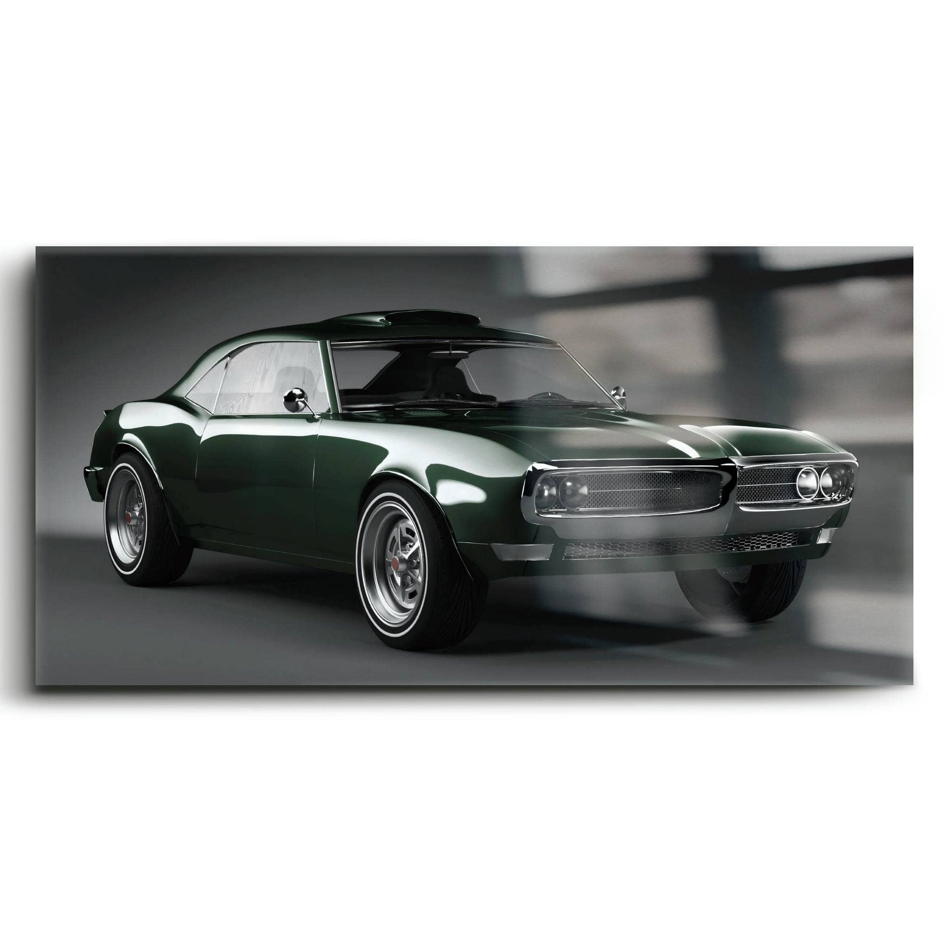Green Pontiac Firebird Wall Art – Vintage Muscle Car Canvas Print Cars