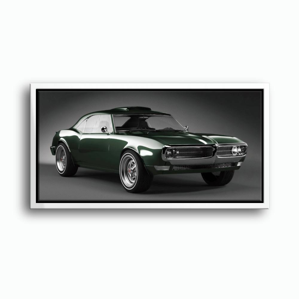 Green Pontiac Firebird Wall Art – Vintage Muscle Car Canvas Print Cars