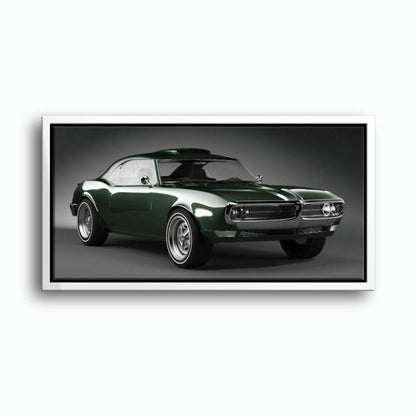 Green Pontiac Firebird Wall Art – Vintage Muscle Car Canvas Print Cars