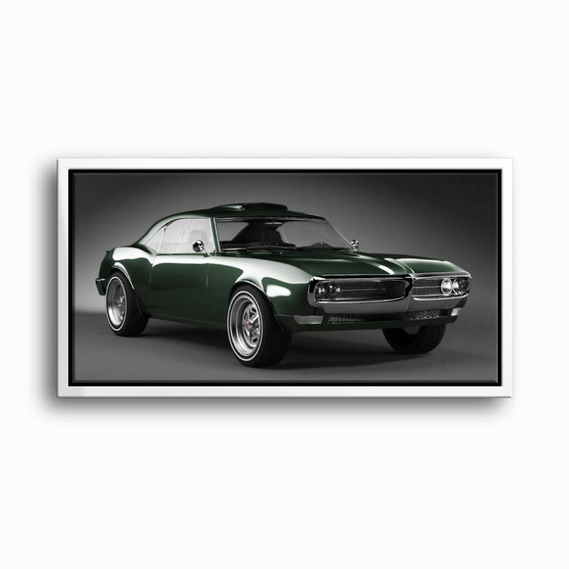 Green Pontiac Firebird Wall Art – Vintage Muscle Car Canvas Print Cars