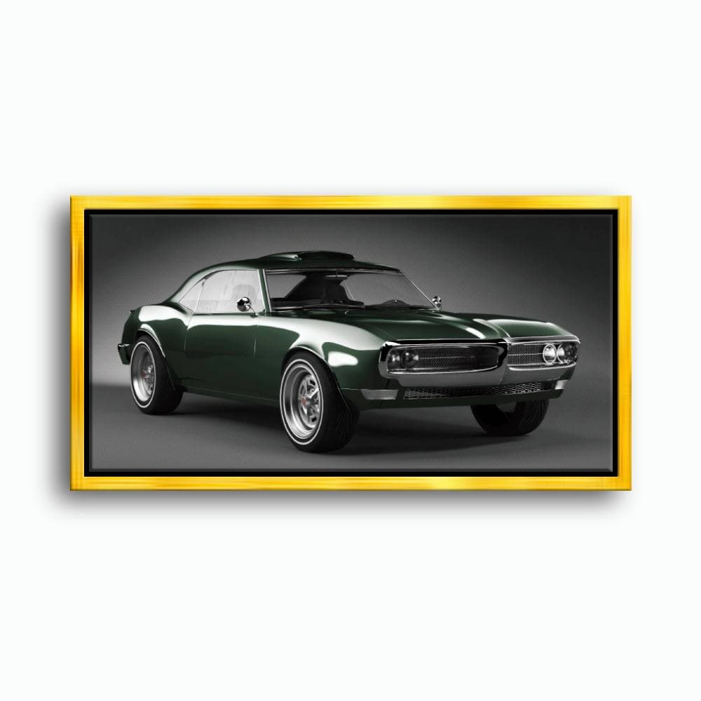 Green Pontiac Firebird Wall Art – Vintage Muscle Car Canvas Print Cars