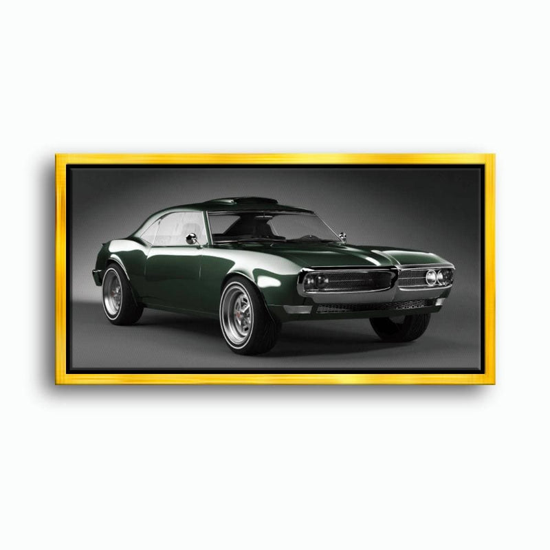 Green Pontiac Firebird Wall Art – Vintage Muscle Car Canvas Print Cars