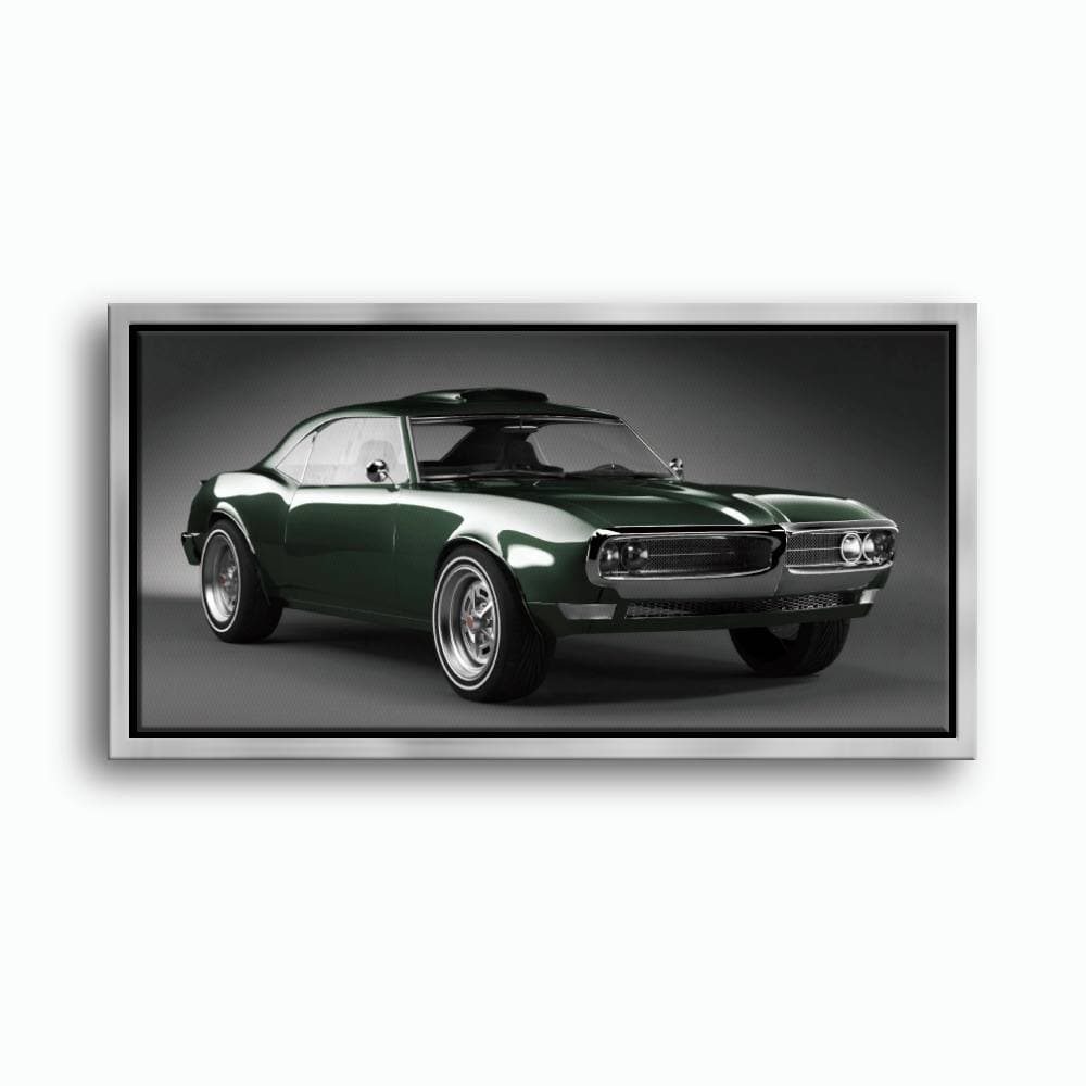 Green Pontiac Firebird Wall Art – Vintage Muscle Car Canvas Print Cars