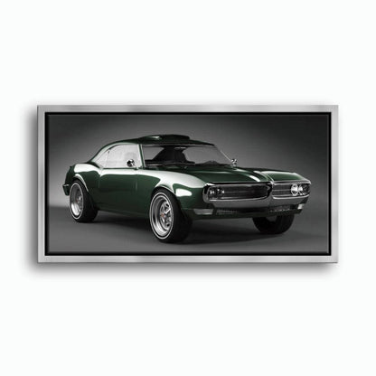 Green Pontiac Firebird Wall Art – Vintage Muscle Car Canvas Print Cars